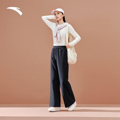 Pantaloni casual da donna a vita alta e gamba larga