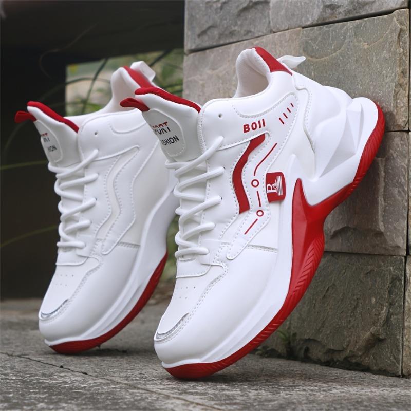 Ανδρικά Αθλητικά Παπούτσια, Νέα Casual Ευέλικτα Δερμάτινα Παπούτσια με Ψηλό Πάνω Μέρος, Αντιολισθητικά και Ανθεκτικά στην Φθορά Αθλητικά Παπούτσια