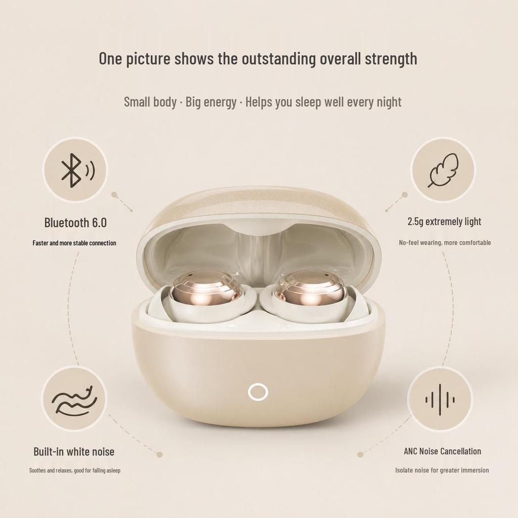 Soft In-Ear Bluetooth Sleep Earphones: Pain-Free, Long-Wearing, Noise-Cancelling for Side Sleeping