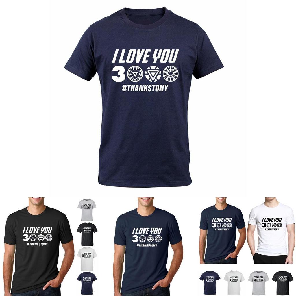 Klassisches Avengers Endgame Iron Man Tony Stark T-Shirt „Ich liebe dich 3000“-Design
