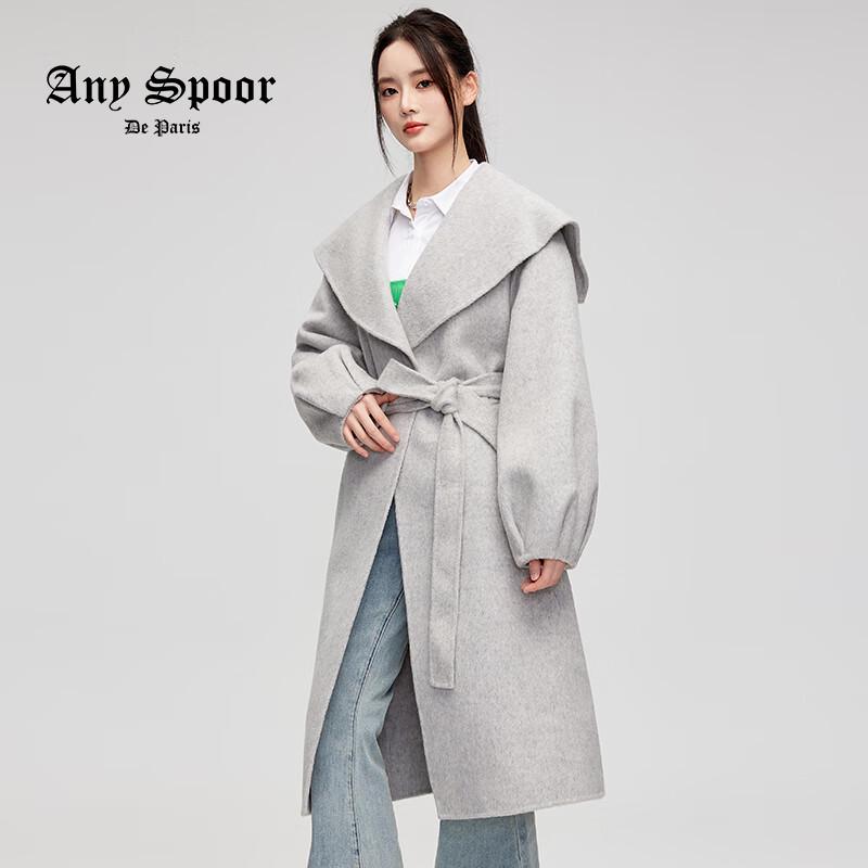 

Women s Elegant Double-faced Wool Coat M