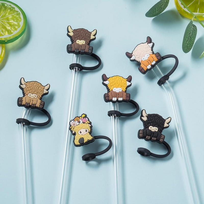 

Cow Straw Tip Covers 6X Highland Cow Reusable Straw Tips Cover Reusable Straw Tips Cover Dust-Proof Straw Toppers Highland Cow CZECH REPUBLIC