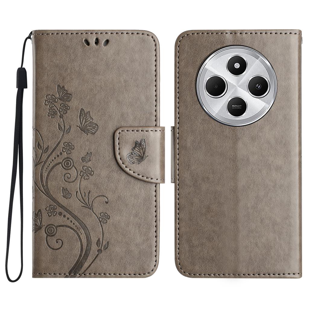 Phone Case For Xiaomi Redmi 14C 4G/14R 5G/Poco C75 4G Imprinted Mini Butterfly Leather Wallet Phone Cover