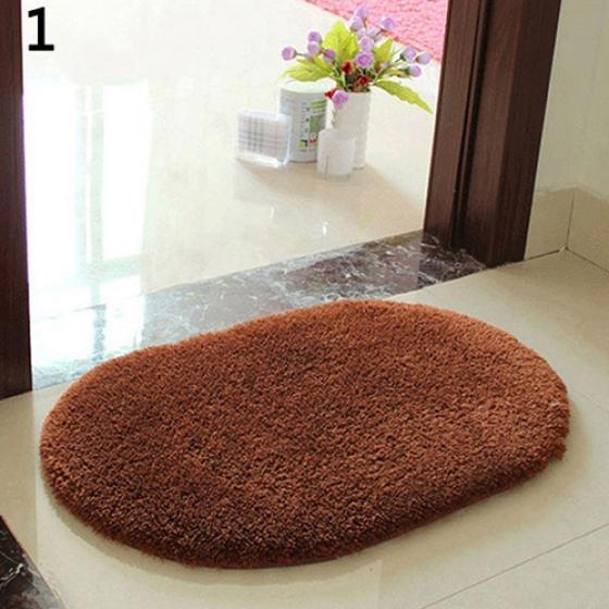 Anti-Skid Soft Fluffy Absorbent Area Rug Home Bathroom Floor Shower Door Mat