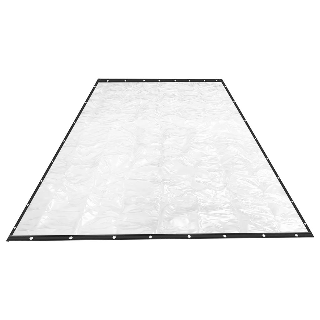 Przezroczysta plandeka winylowa na patio, zewnętrzna przezroczysta kurtyna plandekowa, PVC zewnętrzna przezroczysta plandeka estetyczna dekoracja na ekran werandy