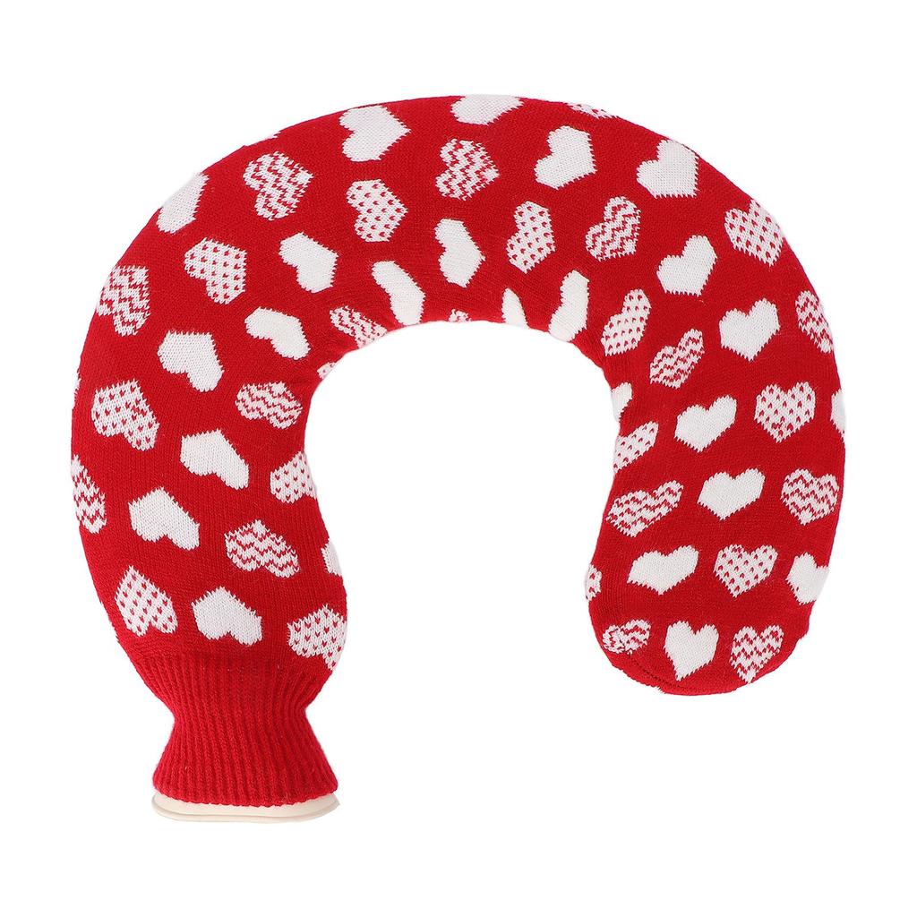 1L U Shaped Hot Water Bag Portable Neck Shoulder Warmer with Soft Knitted Cover for WinterType 1