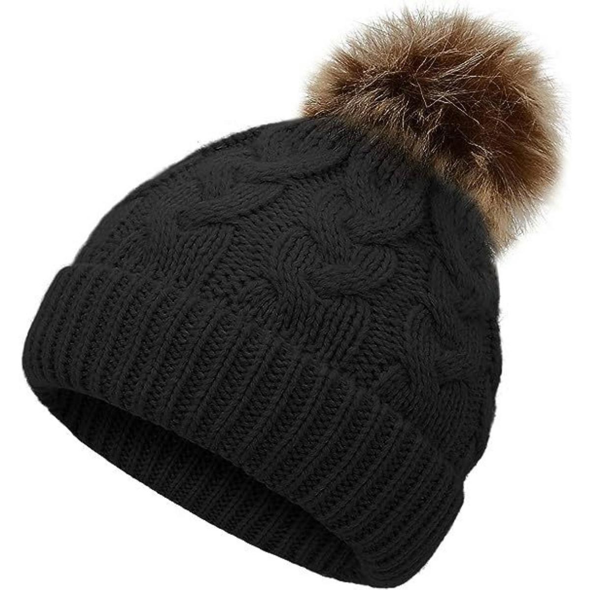 

Детские шапки, шапки с меховым помпоном, утепленные шапки, шерстяные шапки, детские шапки, вязаные шапки, теплые шапки, шапки-пуловеры чёрный