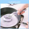 Premium Automatic Liquid Dispensing Long Handle Pot Cleaning Brush With Non-stick Features For Effortless Kitchen Cleaning
