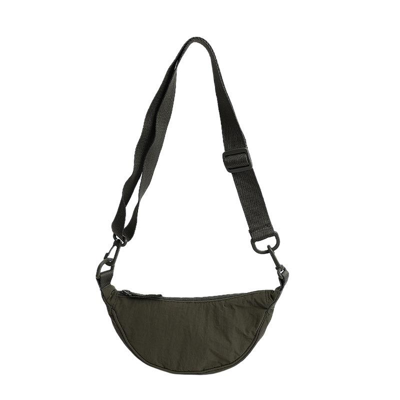 

Нейлоновая ткань простая сумка-пельмень женская летняя новая трендовая повседневная спортивная на плечо мессенджер армия зеленый