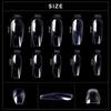 kads 500pcs T Shaped No-Crease Full Cover False Nail Tips Fake Nails White Nature Clear Translucent 10 Sizes Nail Art Manicure Tools
