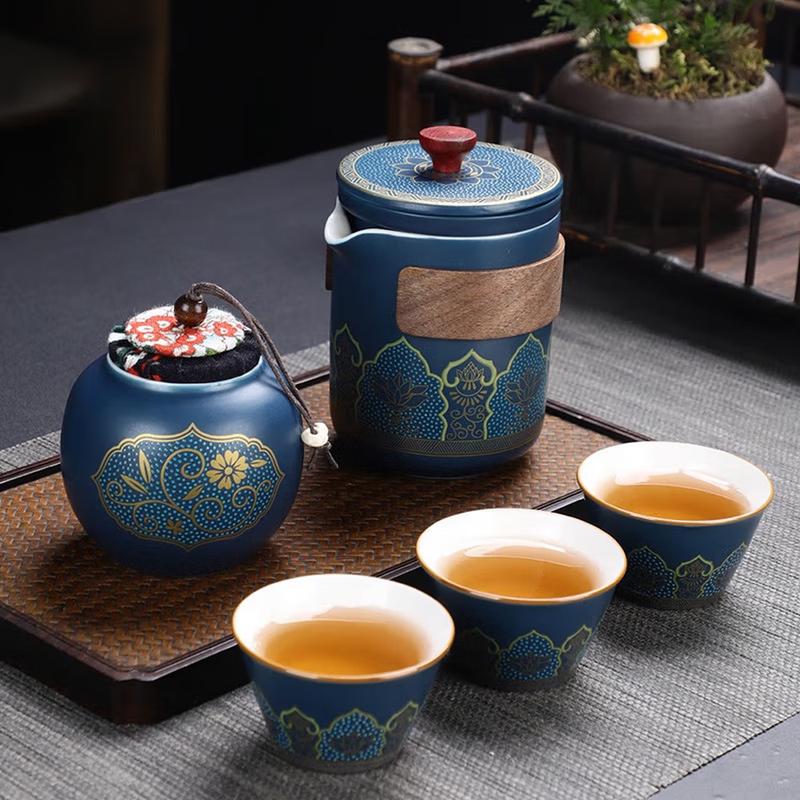 Portable Ceramic Travel Tea Set
