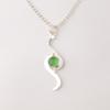 Green cat's Eye Gemstone 925 Stamped Silver Jewelry Handmade Green Stone Pendant PP-44-39