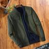 Men's Autumn Reversible Cotton Jacket with Stand-Up Collar for Middle-Aged
