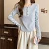 Damen Schlank Vielseitig Altersreduzierend Langarm T-Shirt Frühling Herbst Baumwolle Neuer Stil Trendiges Unterzieh-Oberteil