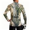 Herren Rundhals Langarm Radtrikot Atmungsaktiv Schnelltrocknend Reißverschluss Vorne Sportliches Shirt für Outdoor-Sportarten und Training