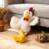 Cartoon Rooster Shape Pet Squeeze Sound Toy Chew-Resistant Dog Stuffed Chicken Toys  Medium Dogs