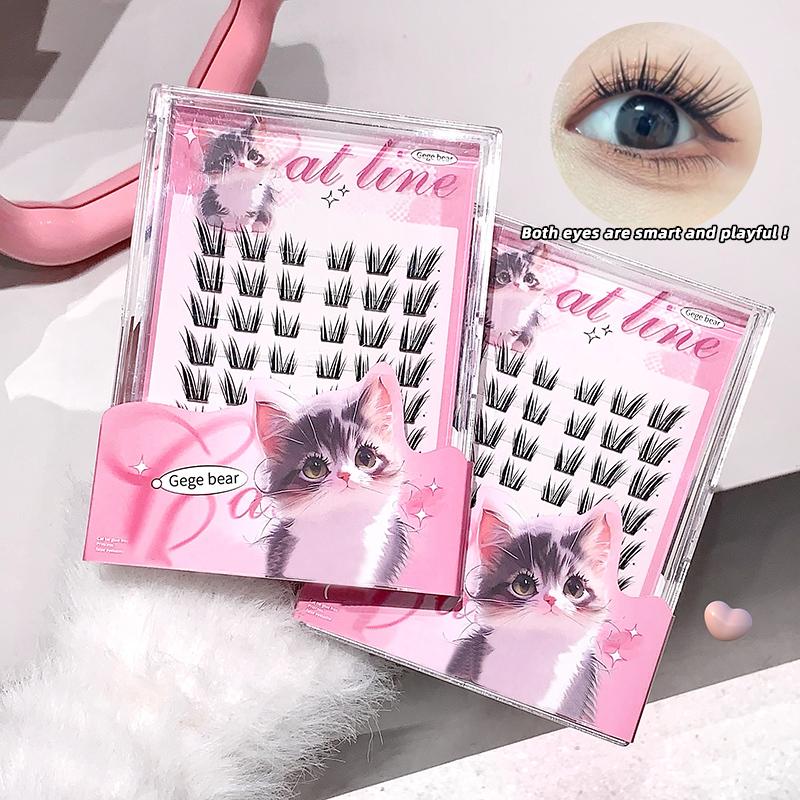 GEGE BEAR Накладные ресницы серии Cat без клея с завитком подсолнечника — фото 4