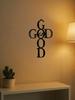 1pc "God Is Good" Metal Cross Wall Art, Black Religious Decor for Home