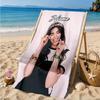Custom Name Pink Glamour Ay-liva Heart In Space Adventure Microfiber Beach Towel, Lightweight for Summer Travel, Swimming Pool Fan Gift