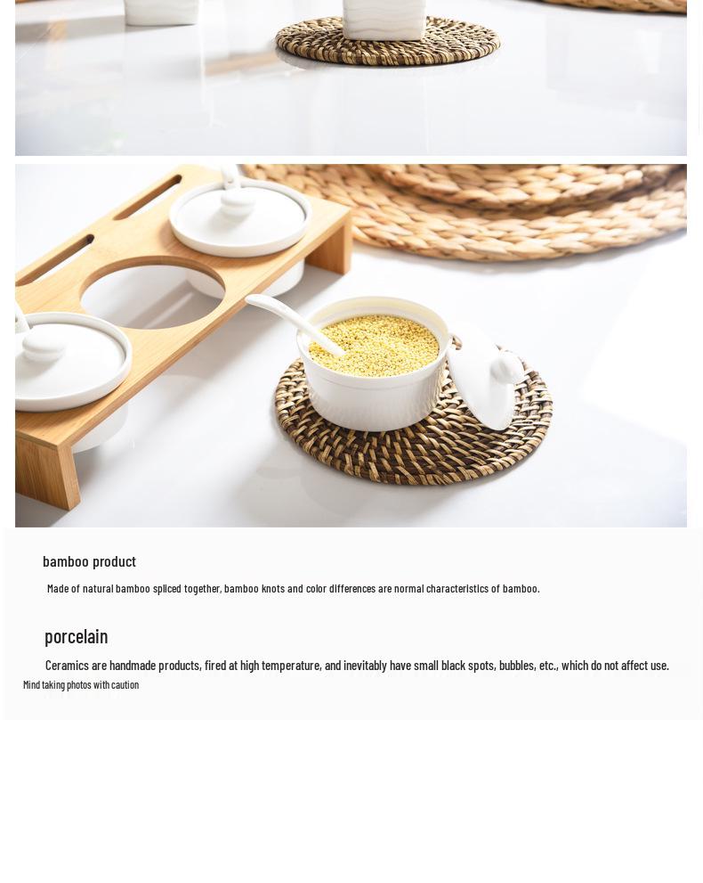 Keramikglas-Gewürzglas mit Deckel und Löffel - Einzelnes kreatives Design