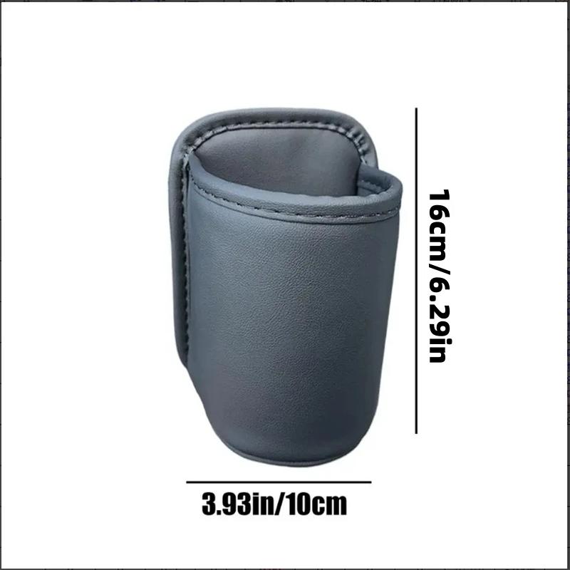 

PU Leather Car Door Cup Holder Auto Drink Rack Storage Bin Organizer For Car Interior Back Seat Accessories Black Gray