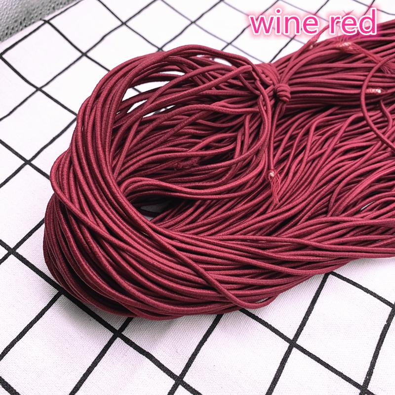 5 Yards 2,0 mm 2,5 mm Hochelastisches Rundes Gummiband Gummiband Elastische Schnur DIY Zubehör