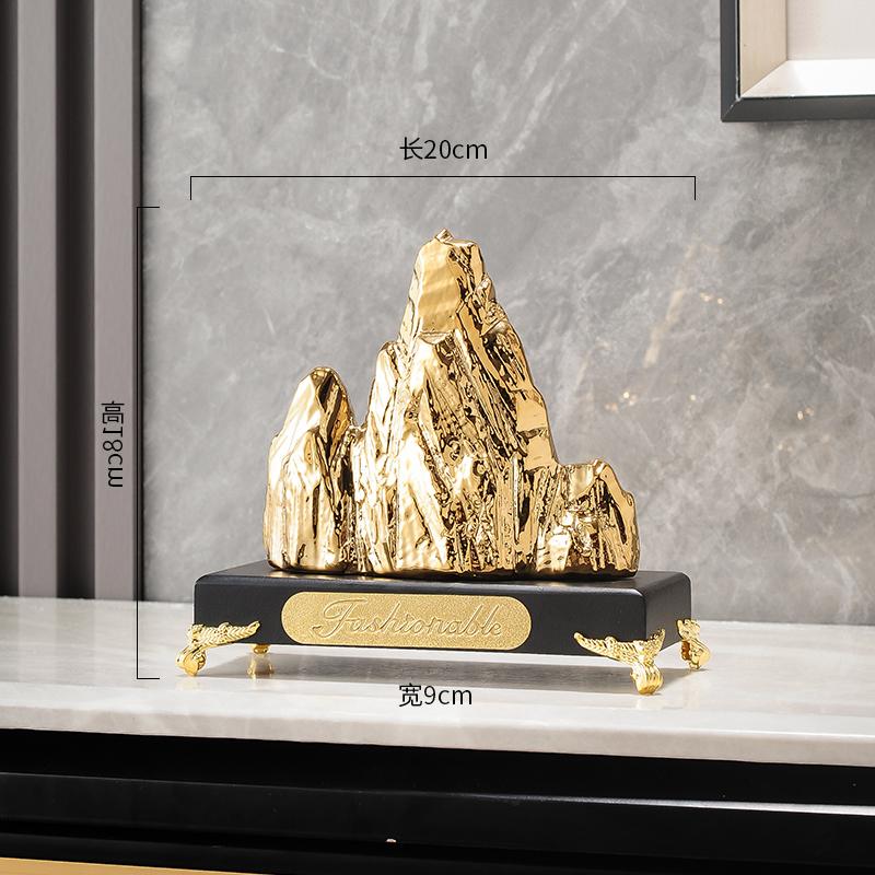 Golden/silver Mountains Ceramic Crafts Statue Desk Decoration Ornaments Creative Landscape Sculpture Room Aesthetic Decor
