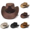 Mandarin Indian Leather Hat With Wide Brim Sunshade And Breathability For Vintage Men Women