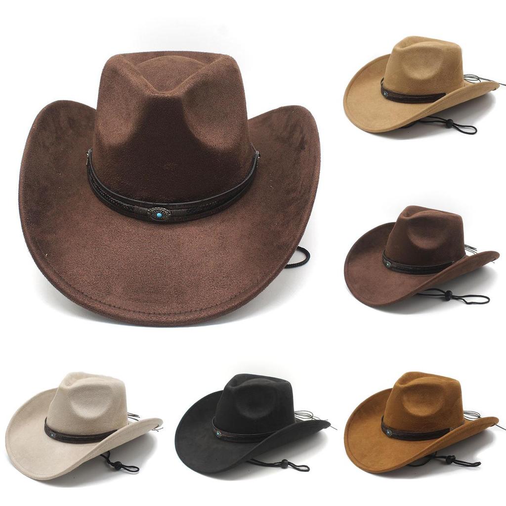 Mandarin Indian Leather Hat With Wide Brim Sunshade And Breathability For Vintage Men Women