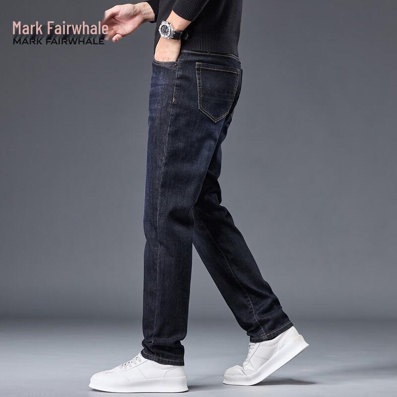 Mark Fairwhale Men's Cotton Wool Blend Straight Jeans