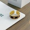 Retro Medieval Gradual Change Enamel Drop Glaze Opening Ring Women'S Niche Design Sense Light Luxury Sweet Cool Index Finger Ring