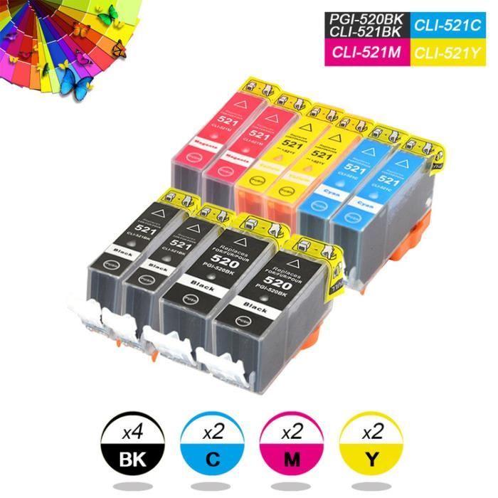 

Generic Canon PGI-520 CLI-521 Ink Cartridges for Pixma MP630-980-620,IP3600-4600-1900 (Pack of 10)