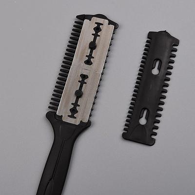 Çift Taraflı Bıçak Saç Kesme Tarağı + Paslanmaz Çelik Çift Taraflı Bıçak/Saç Kesme Cihazı/Saç Kesme Bıçağı İnceltme Tarağı