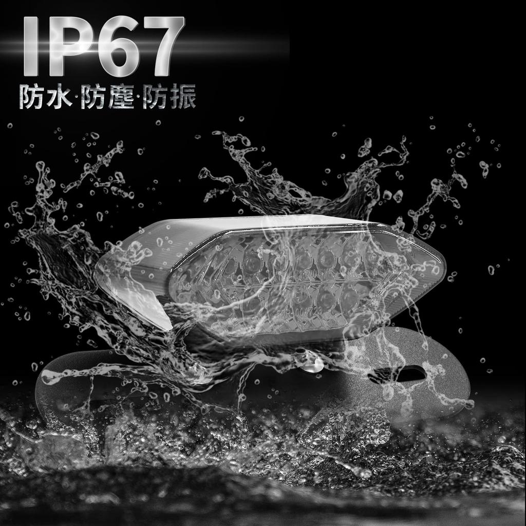 Ygmylandbb Motorcycle Tail Lamp Bike Brake Tail Light Integrated Stop Lamp LED DC12V License