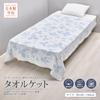 Nishikawa Wedgwood Imabari Towel Blanket, Single, Washable, 100% Organic Cotton, Strawberry Ink Blue, Soft, Made in Japan, Blue (FR05100600)