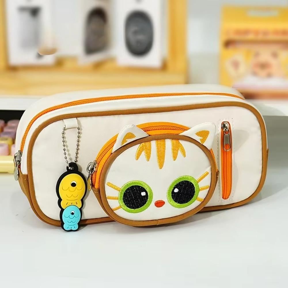 Large Capacity 3D Cat Pen Bag Portable Pen Box Practical Gift Pencil Case  Gift