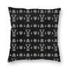 Devil Baphomet Damask Hail Satan Cushion Cover Satanic Leviathan Cross Throw Pillow Case for Sofa Pillowcase Home Decor  40x40cm