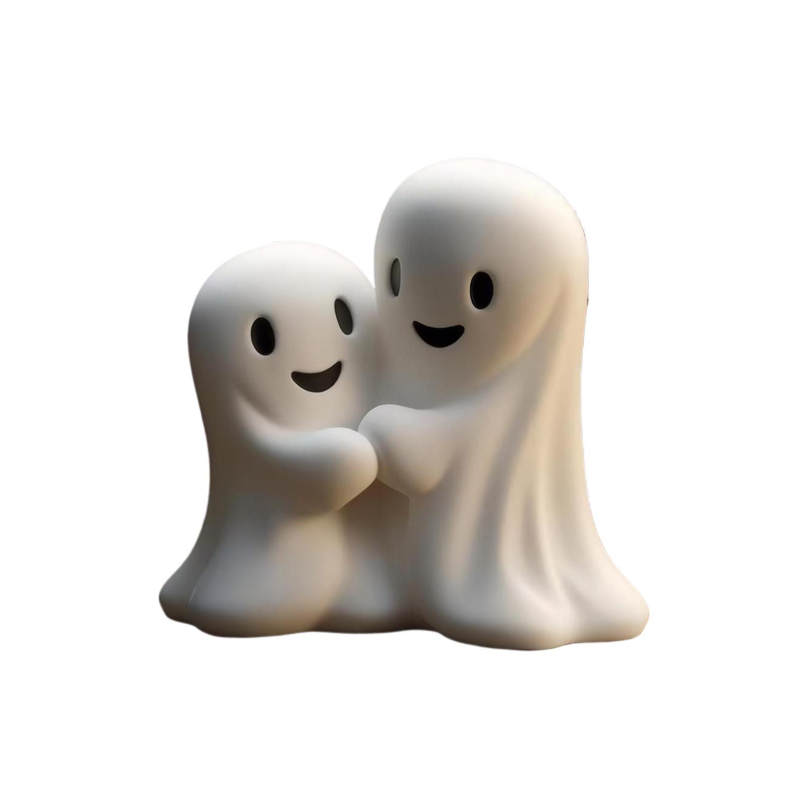 

Милая статуэтка привидения в виде среднего пальца, маленькие страшные фигурки привидений, украшения для дома на Хэллоуин, журнальный столик, центральные украшения для полки