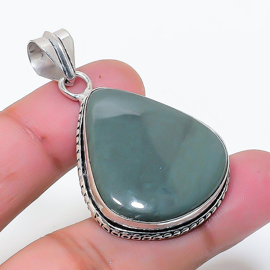 Natural Kambaba Jasper Gemstone 925 Sterling Silver Jewelry Pendant 1.81  AP-15662
