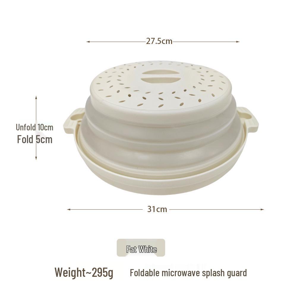 High-Temp Resistant Microwave Splatter Lid - Foldable, Oil-Proof & Multi-Functional Food Preservation Cover