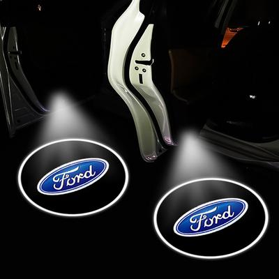 Wireless Car LED Door Welcome Light Projector For Fiesta Mondeo Black ABS Fusion Explorer Escape Shelby Tuning Accessories