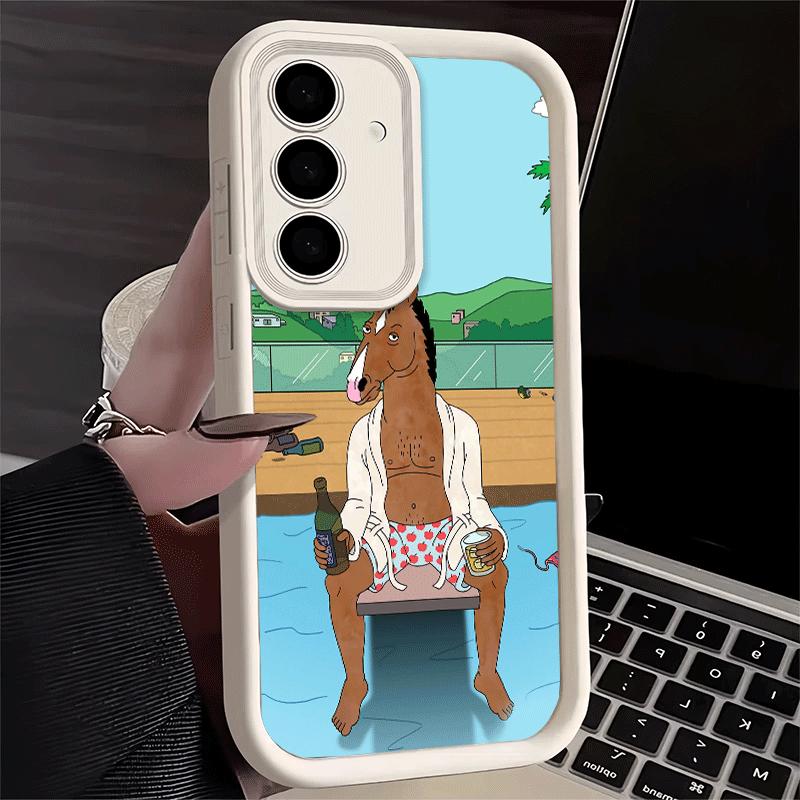 Phone Case for Samsung Galaxy S26 S25 Ultra S24 FE B-BoJack H-Horseman Funny Shell S23 Plus S22 + S21 S20 5G Soft Silicone Funda