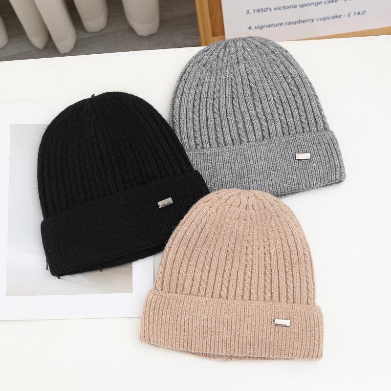 Autumn and Winter Hat Men's Plush New Korean Knitted Hat Versatile Warm Ear Protection Thickened Fashionable Wool Hat Cold Hat