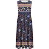 Sleeveless Summer Loose Printed Dress New Women's Bohemian Floral Casual A-line Dresses Large Size Beach Sundress with Pockets Flowing and Loose