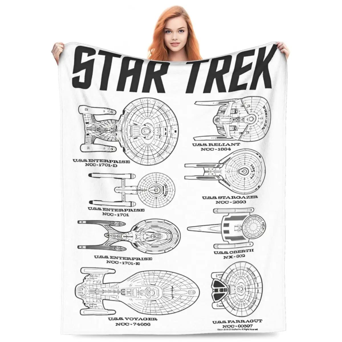 Super Soft Starfleet Galactic Insignia Throw Blanket for Couch or Bedroom  Perfect Velvet Space Movie Rug Piece 40x50in
