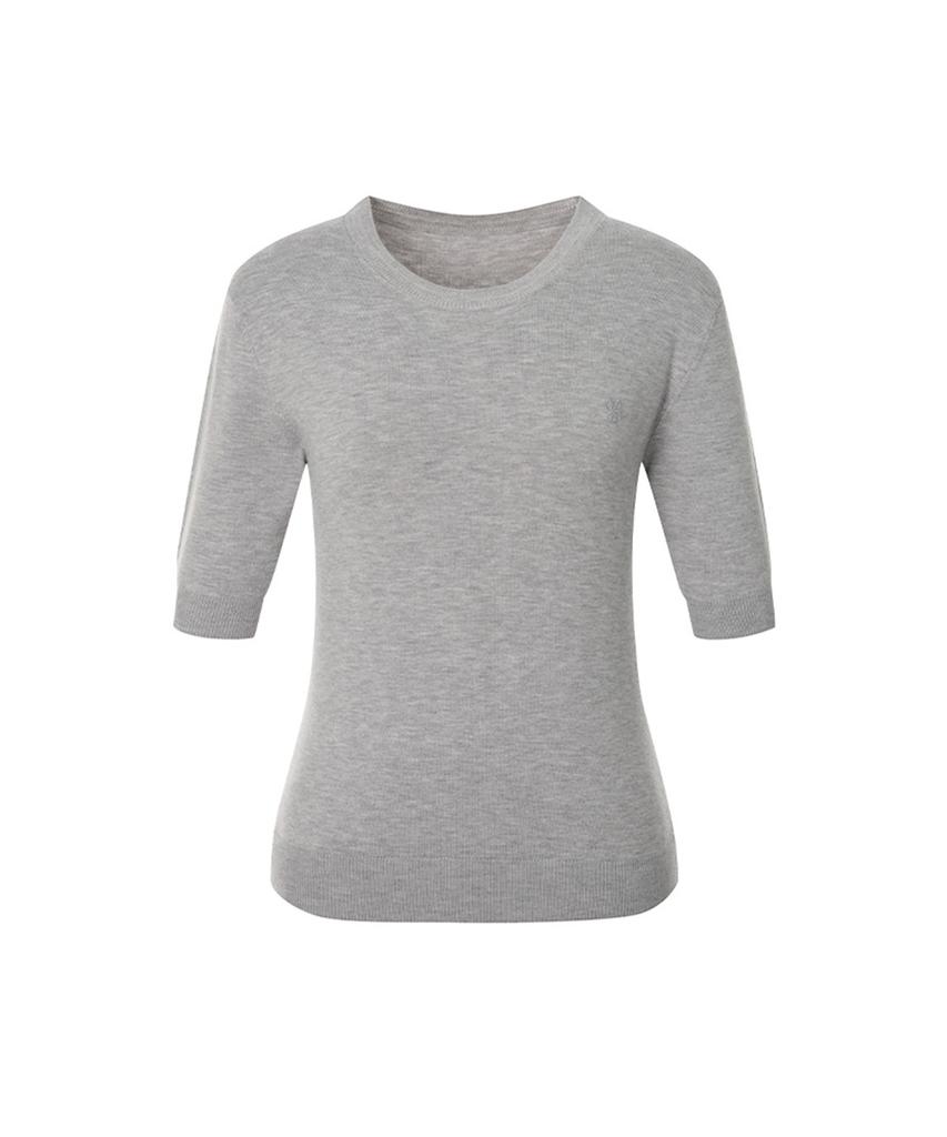 SOUP Basic Embroidered Half Sleeve Knit (Sb3Skf1)