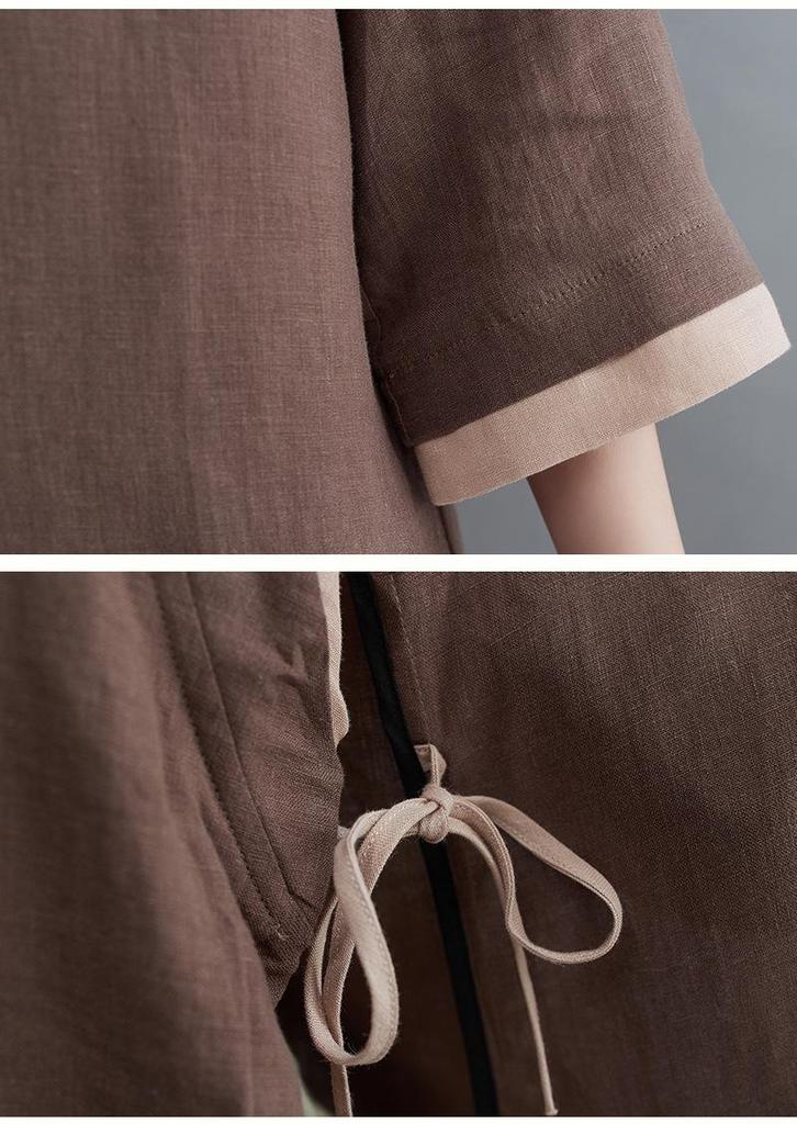Women's 2025 Spring/Summer Zen-Inspired Retro Tang Suit Hanfu for Tea Ceremony and Meditation