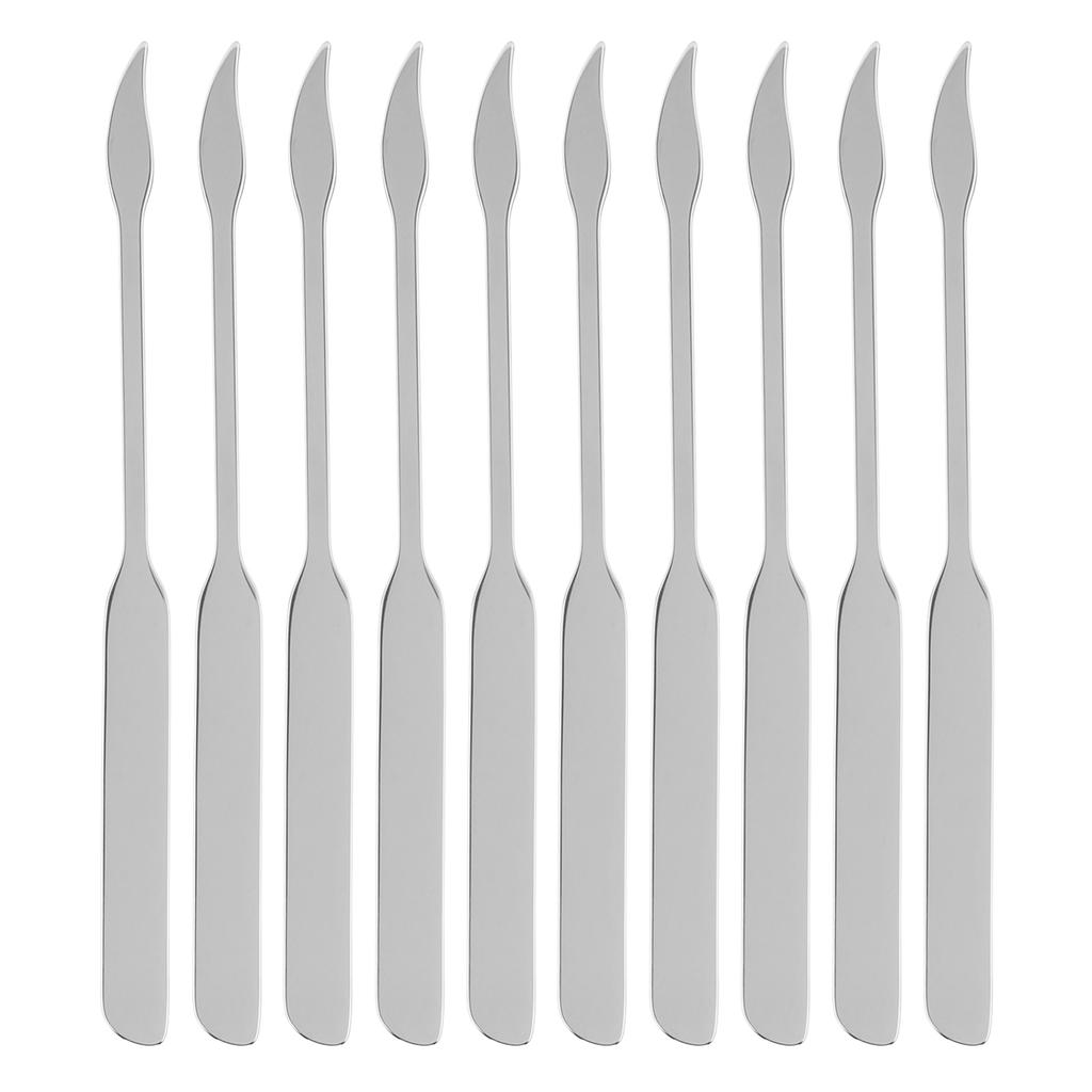 10 ks nerezová ocelová špachtle na make-up s dvojitým koncem pro make-up příslušenství