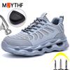 New Work Safety Shoes Men Steel Toe Cap Indestructible Shoes Puncture-Proof Work Sneakers Protection Shoes Security Boots Men