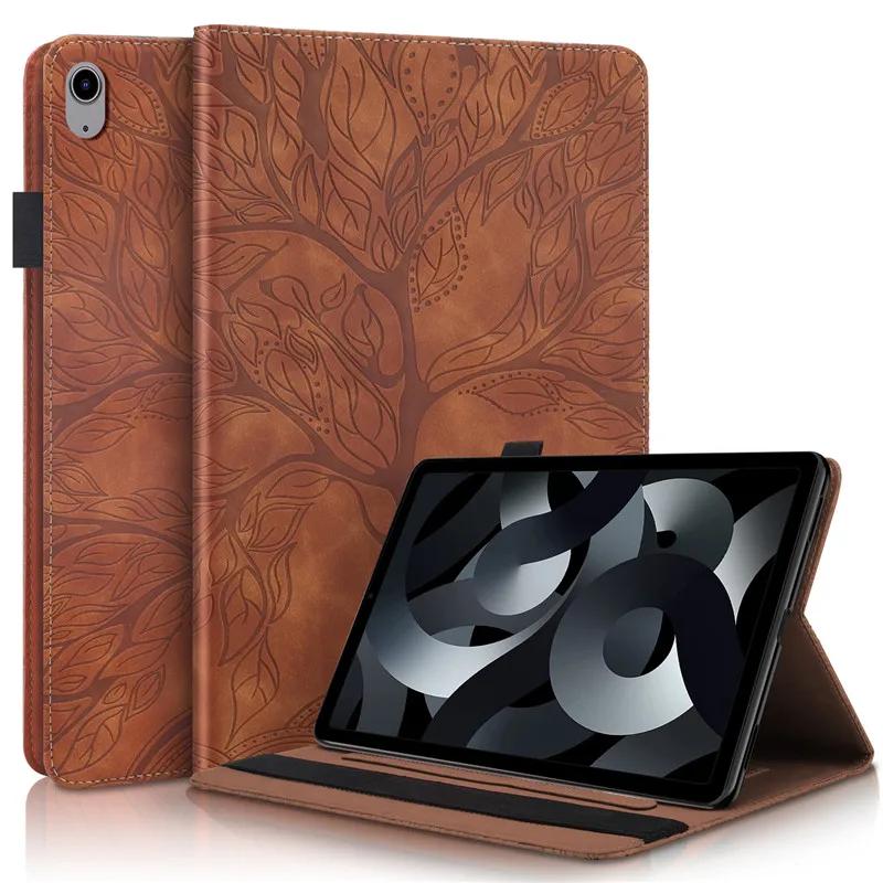 Tablet Coque for IPad A16 Case Emboss Tree Flip Wallet Stand Cover for Funda IPad 11 11th Generation 2025 Case Capa